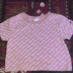 Champion Tan/Peach Crop Top; Size Small